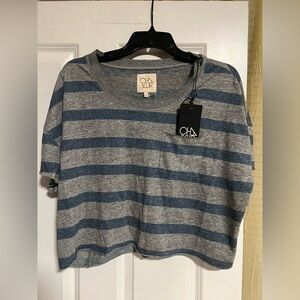 NWT Chaser Oversized Cropped Striped Top - S-L